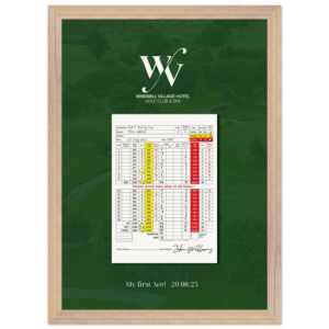 Golf Score Card Themed Premium Wooden Framed Poster With Museum-Quality Matte Paper A3 (29.7 x 42  cm)