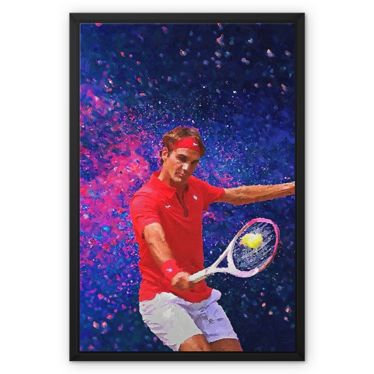Roger Federer Oil Style Framed Canvas - Image 5