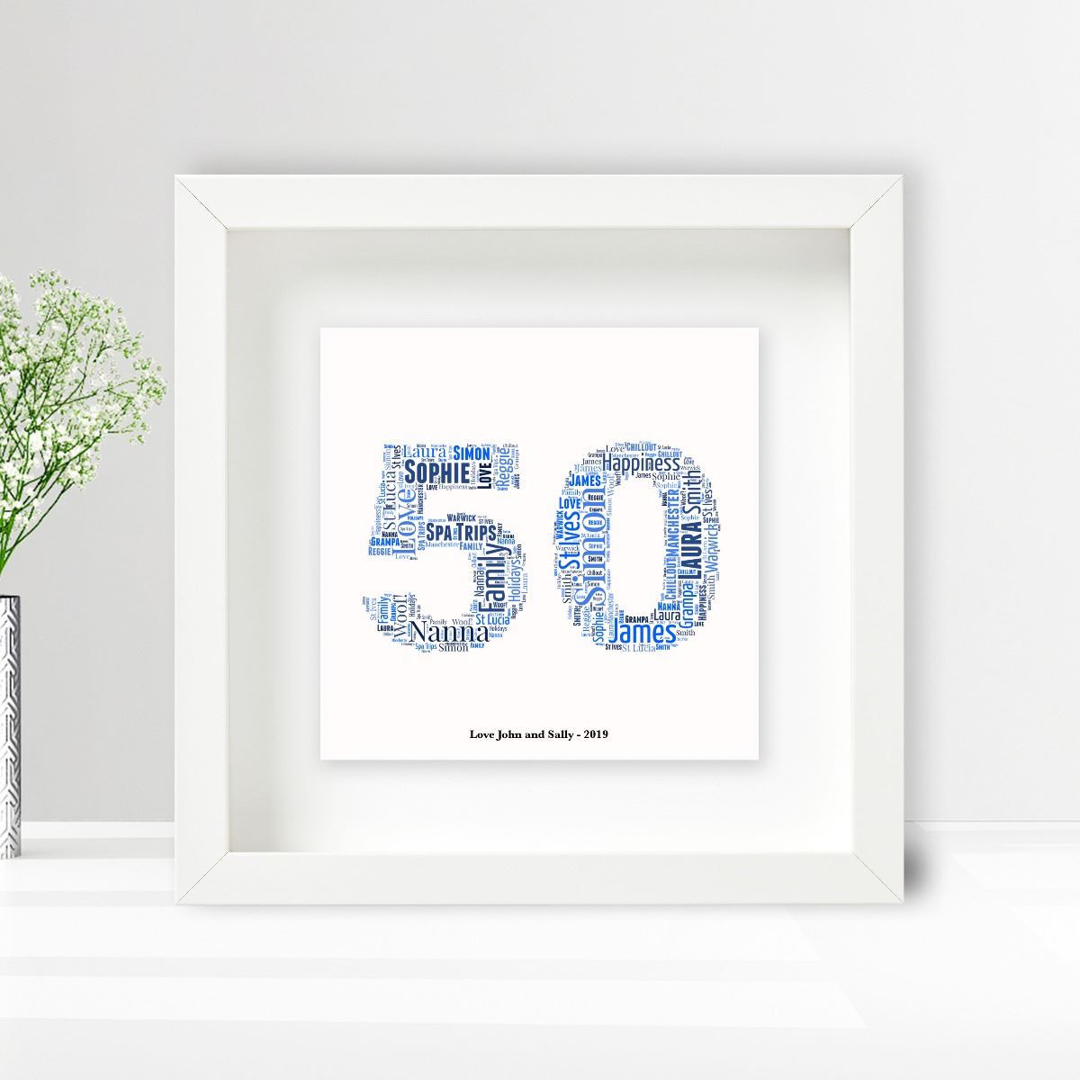 Personalised Word Art Ceramic Print 18th 21st 30th 40th 50th 60th Birthday Gift - Image 7