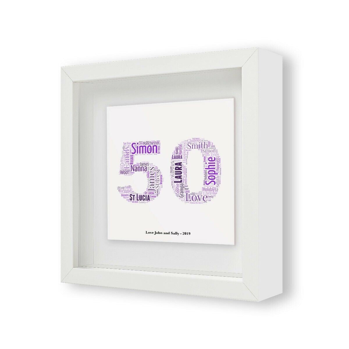 Personalised Word Art Ceramic Print 18th 21st 30th 40th 50th 60th Birthday Gift - Image 4