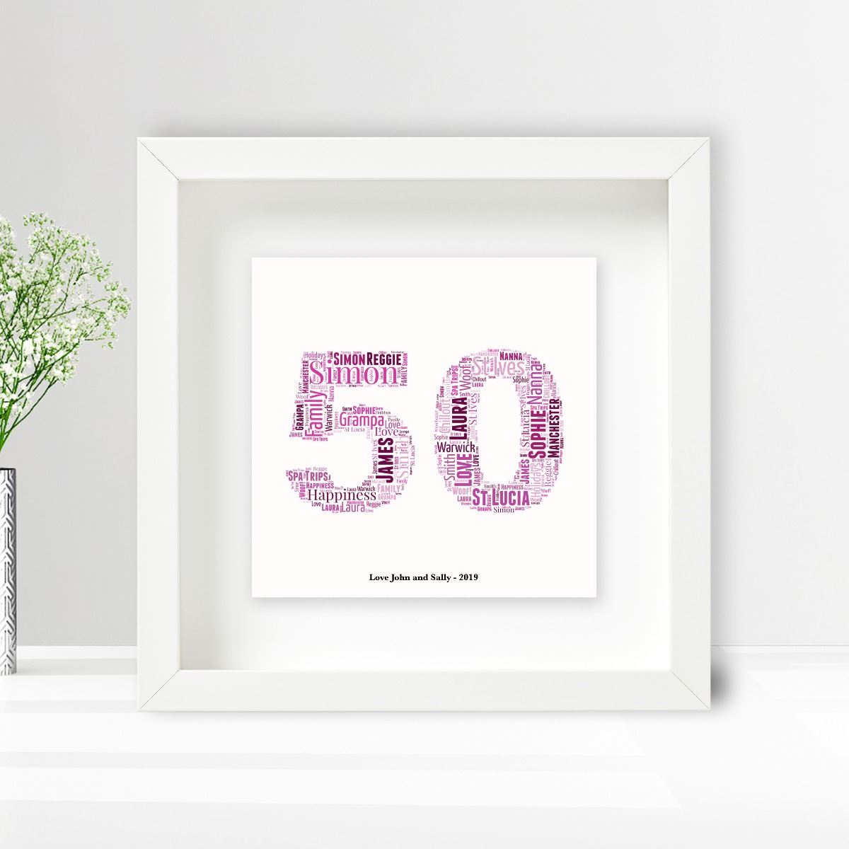 Personalised Word Art Ceramic Print 18th 21st 30th 40th 50th 60th Birthday Gift - Image 10