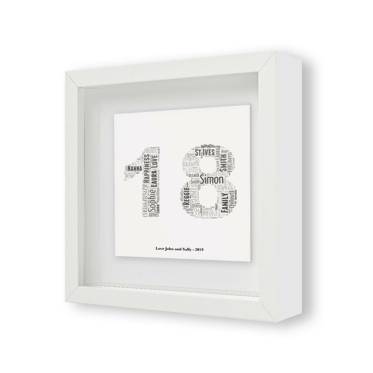 Personalised Word Art Ceramic Print 18th 21st 30th 40th 50th 60th Birthday Gift - Image 5