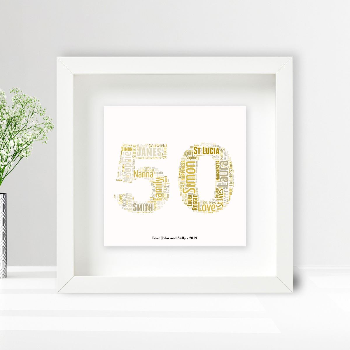 Personalised Word Art Ceramic Print 18th 21st 30th 40th 50th 60th Birthday Gift - Image 11