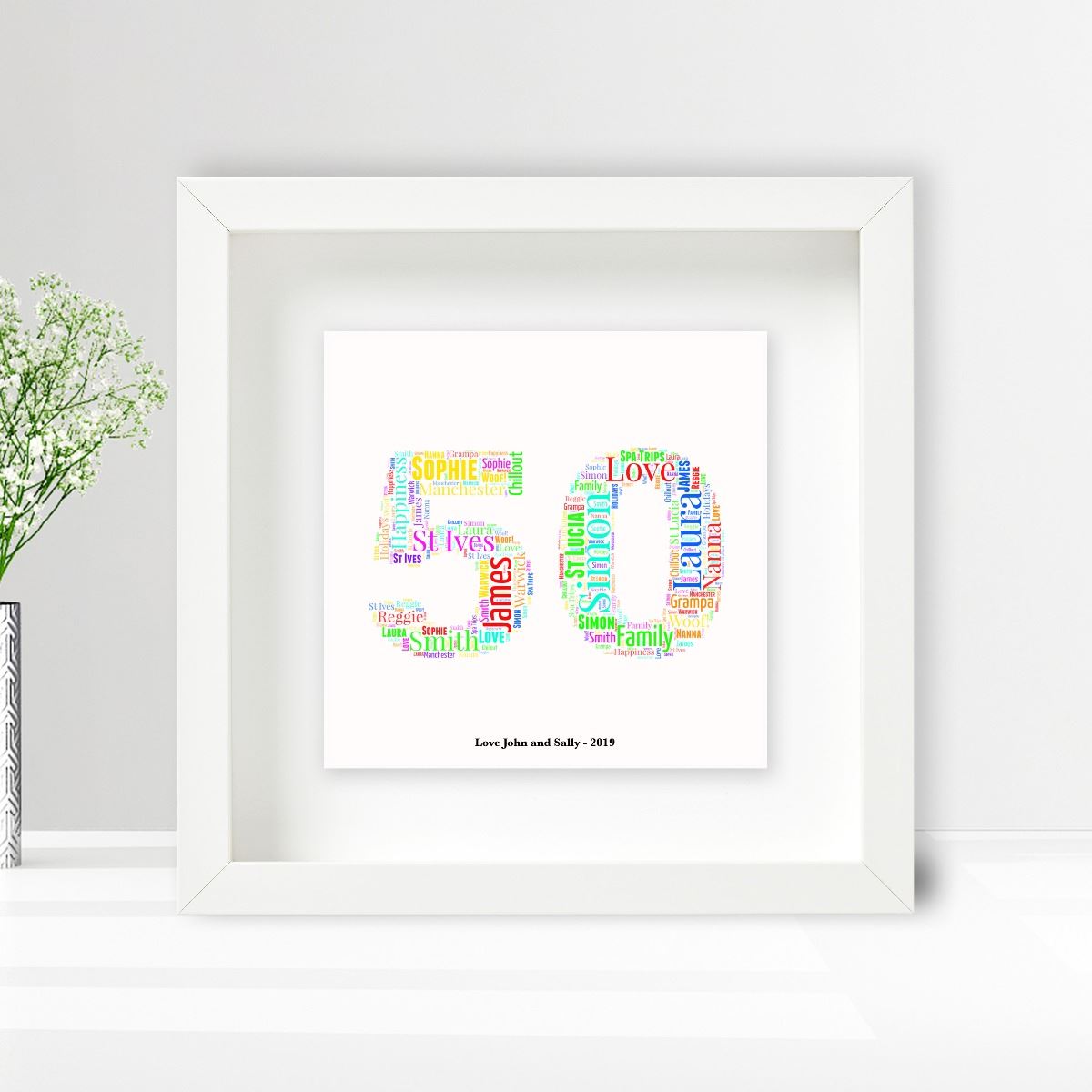 Personalised Word Art Ceramic Print 18th 21st 30th 40th 50th 60th Birthday Gift - Image 12