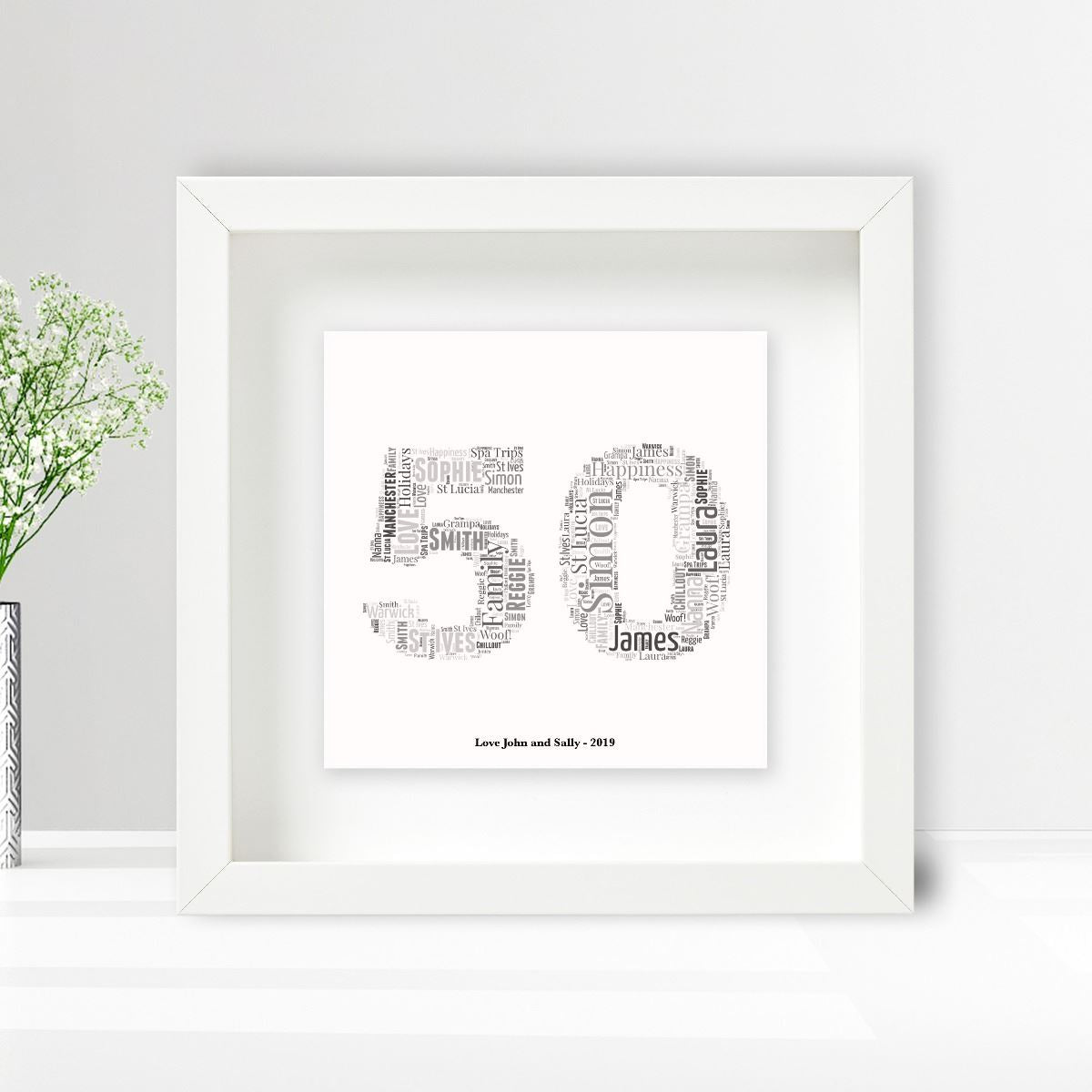 Personalised Word Art Ceramic Print 18th 21st 30th 40th 50th 60th Birthday Gift - Image 13