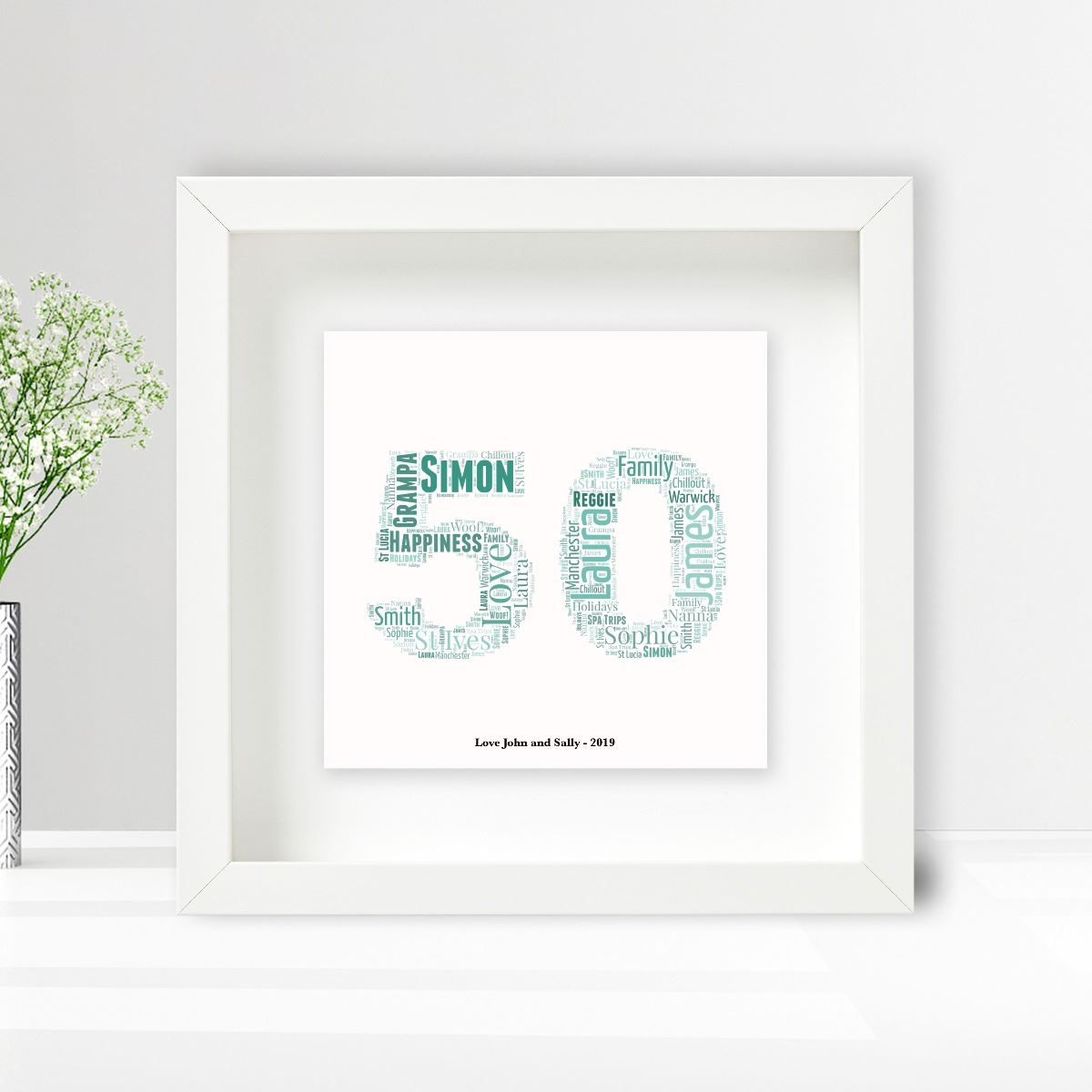 Personalised Word Art Ceramic Print 18th 21st 30th 40th 50th 60th Birthday Gift - Image 14