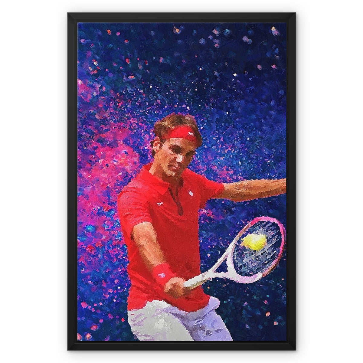Roger Federer Oil Style Framed Canvas - Image 6