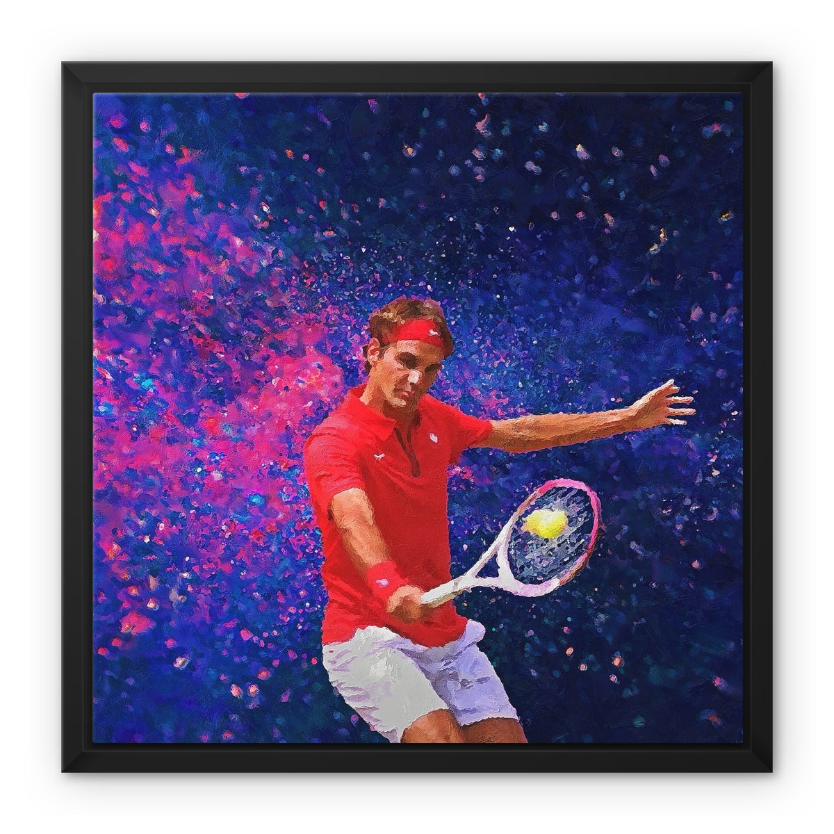 Roger Federer Oil Style Framed Canvas - Image 2
