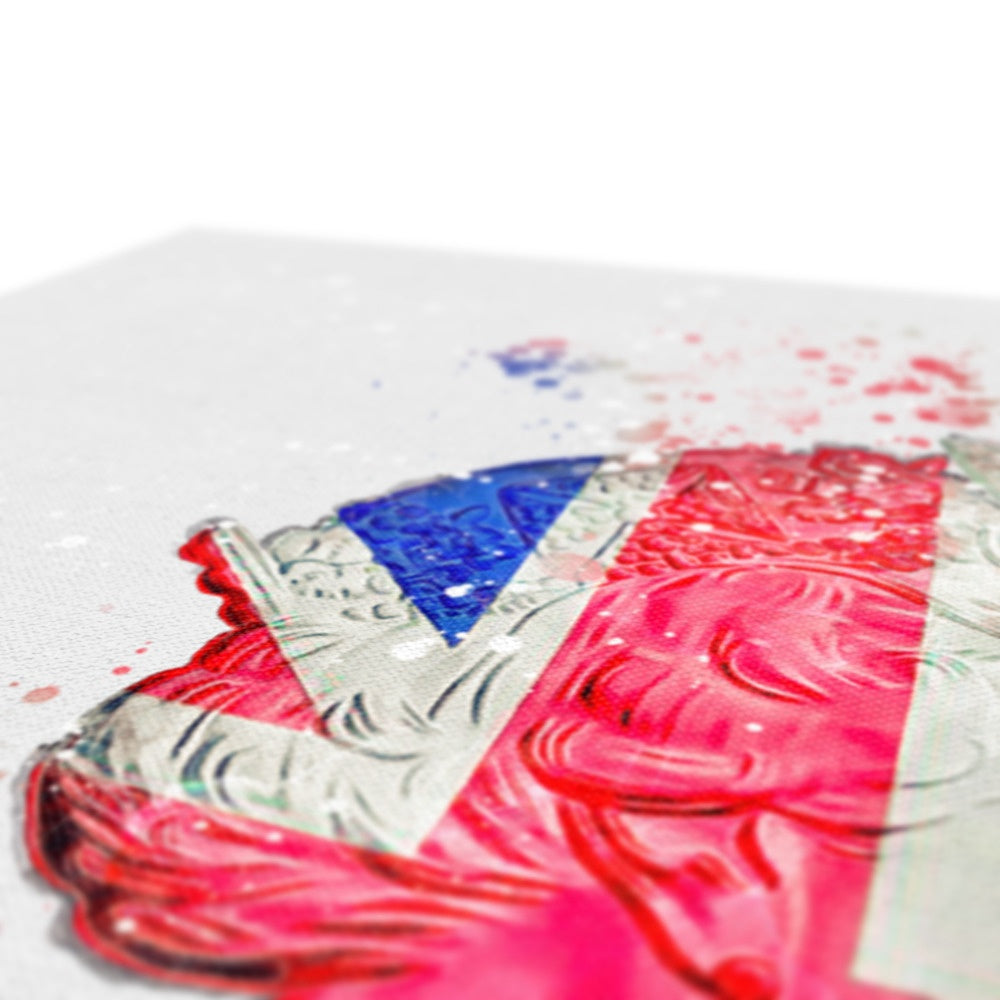 Queen Elizabeth II Commemorative Splatter Artwork Eco Canvas - Image 9