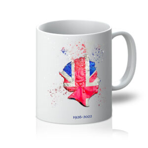 Queen Elizabeth II Commemorative Splatter Artwork Mug