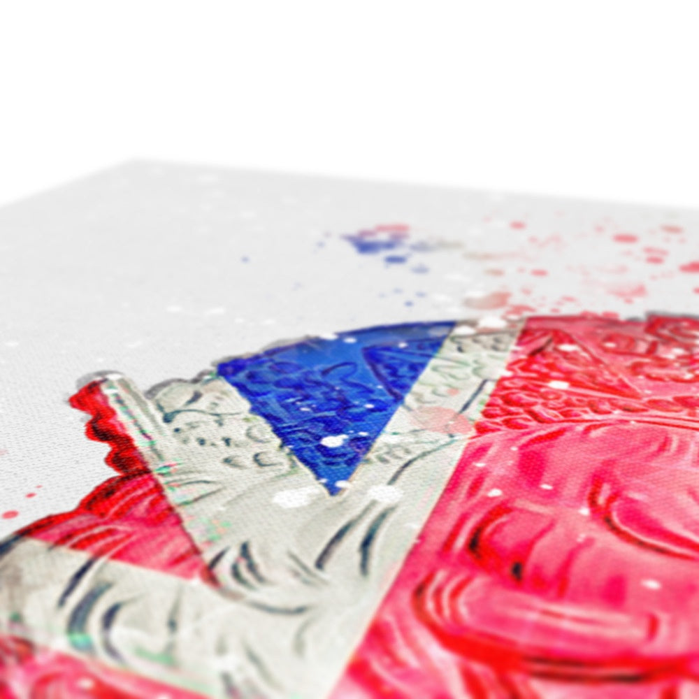 Queen Elizabeth II Commemorative Splatter Artwork Eco Canvas - Image 10