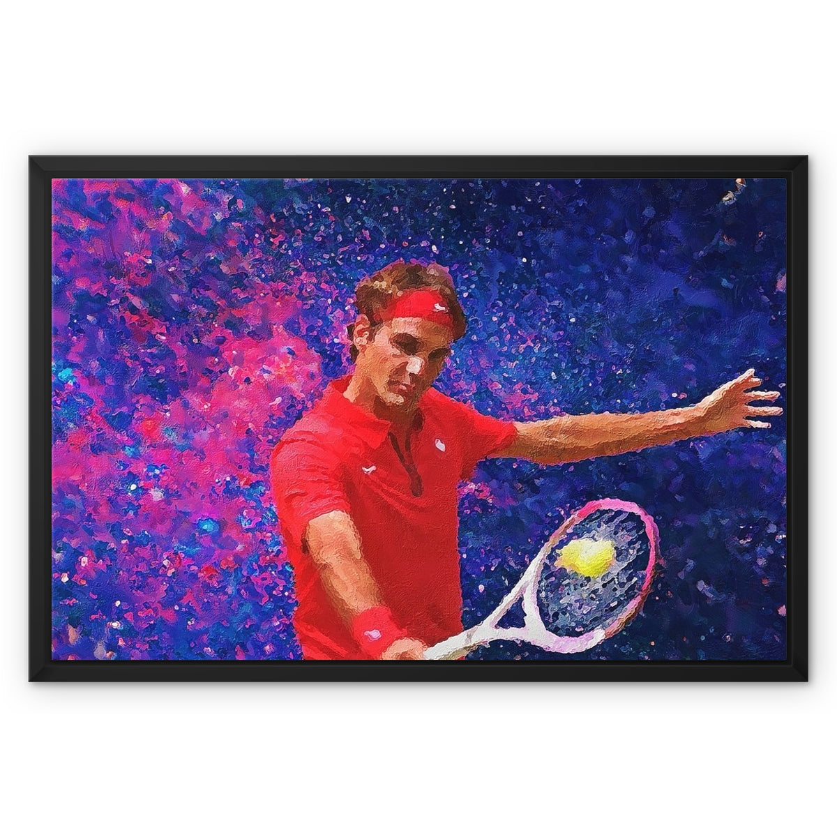 Roger Federer Oil Style Framed Canvas - Image 4