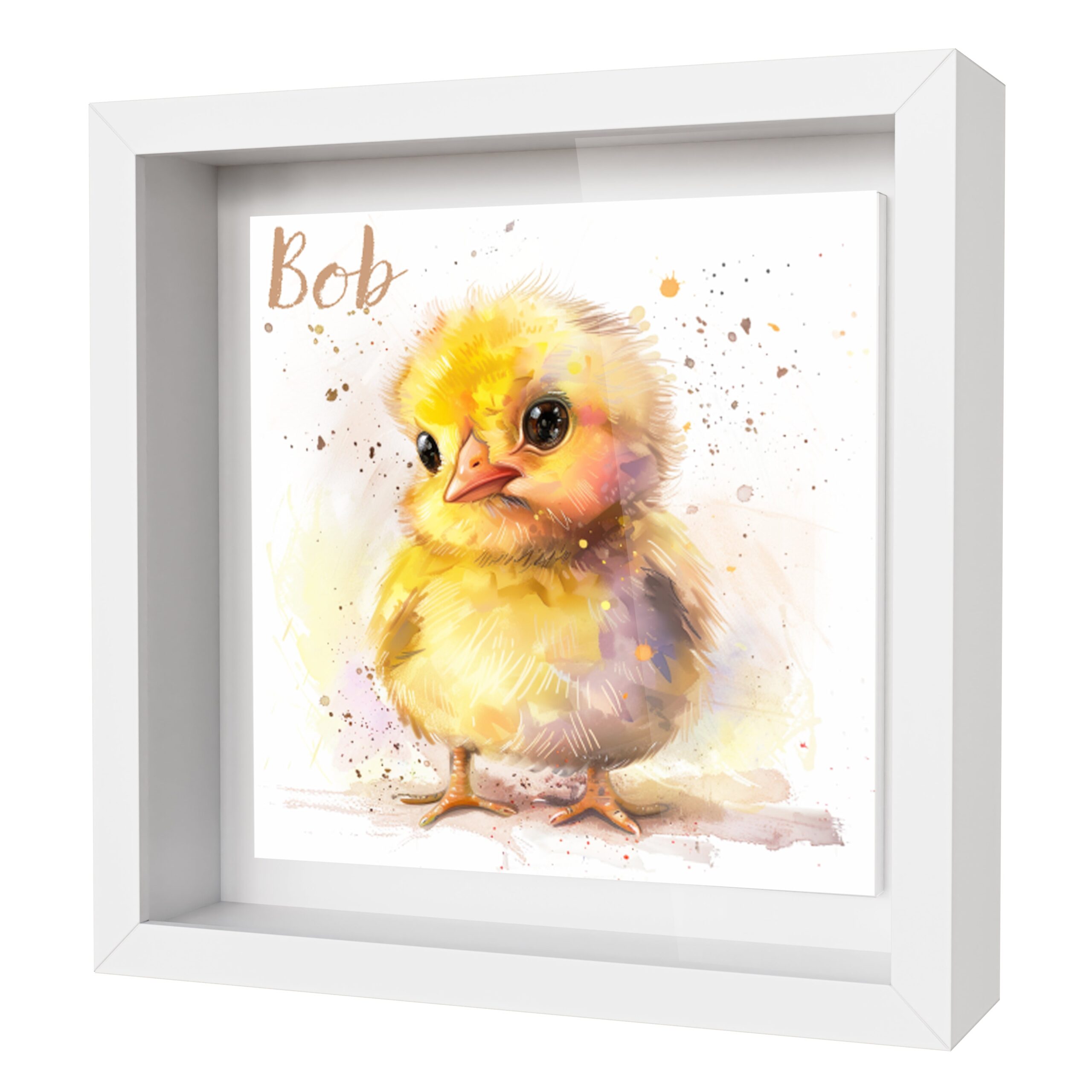 Personalised Baby Chick Artwork - Framed CERAMIC TILE Print - Image 3