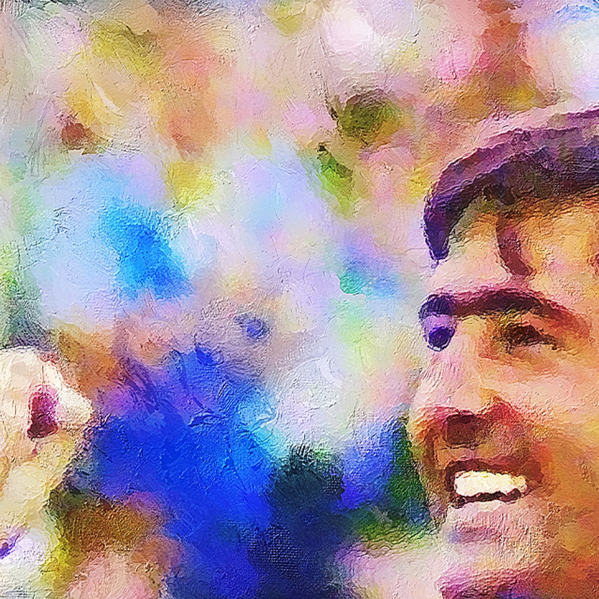 Limited Edition Seve Ballesteros Portrait British Open St Andrews 1984 Champion, Oil Style Artwork Fine Art Print (Unframed) - Image 2