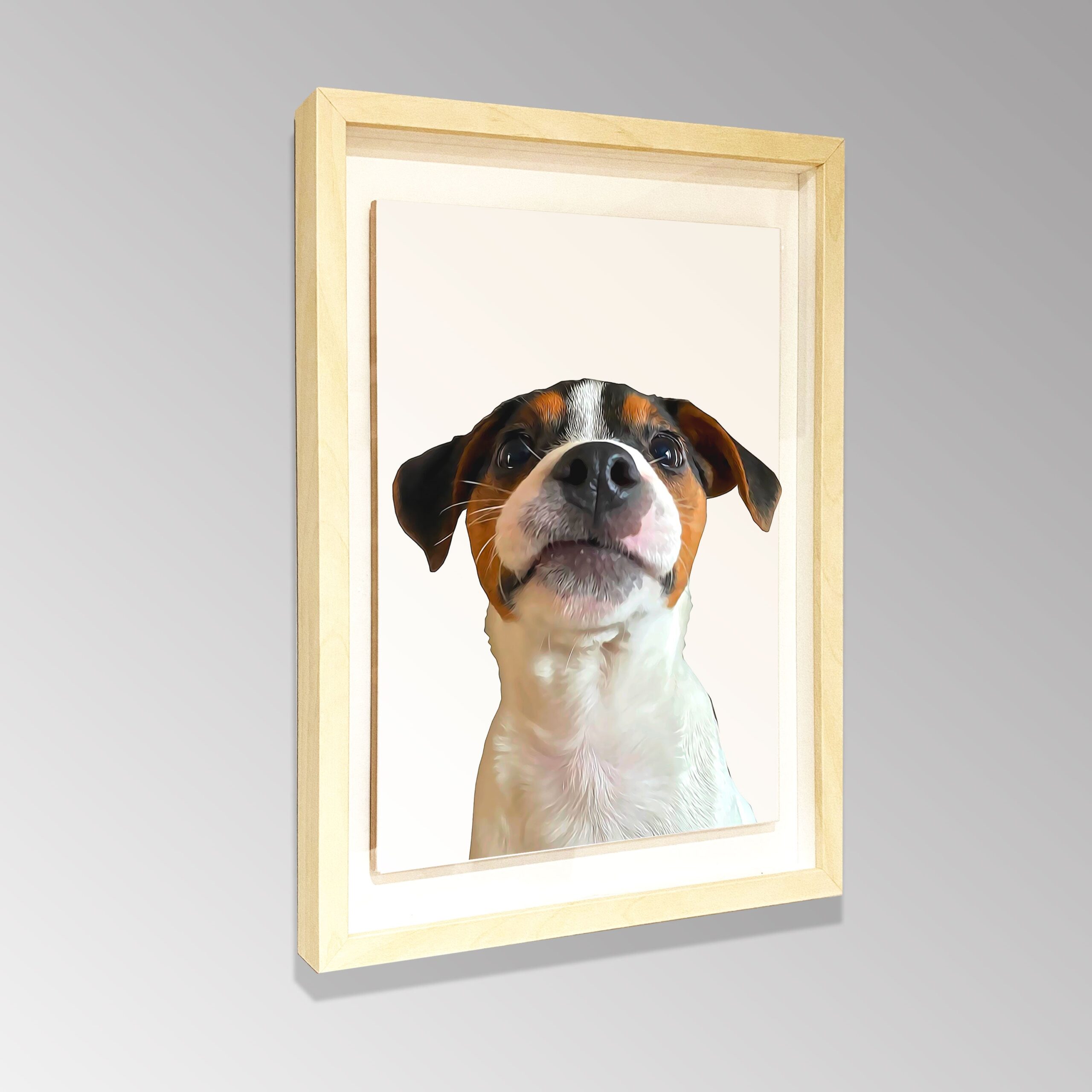 Pet Portrait Personalised Print CERAMIC TILE (40x30cm) Custom Artwork Brush Painting Picture Framed Tile Ceramic Art - Pet Dog Cat Horse Animal - Image 5