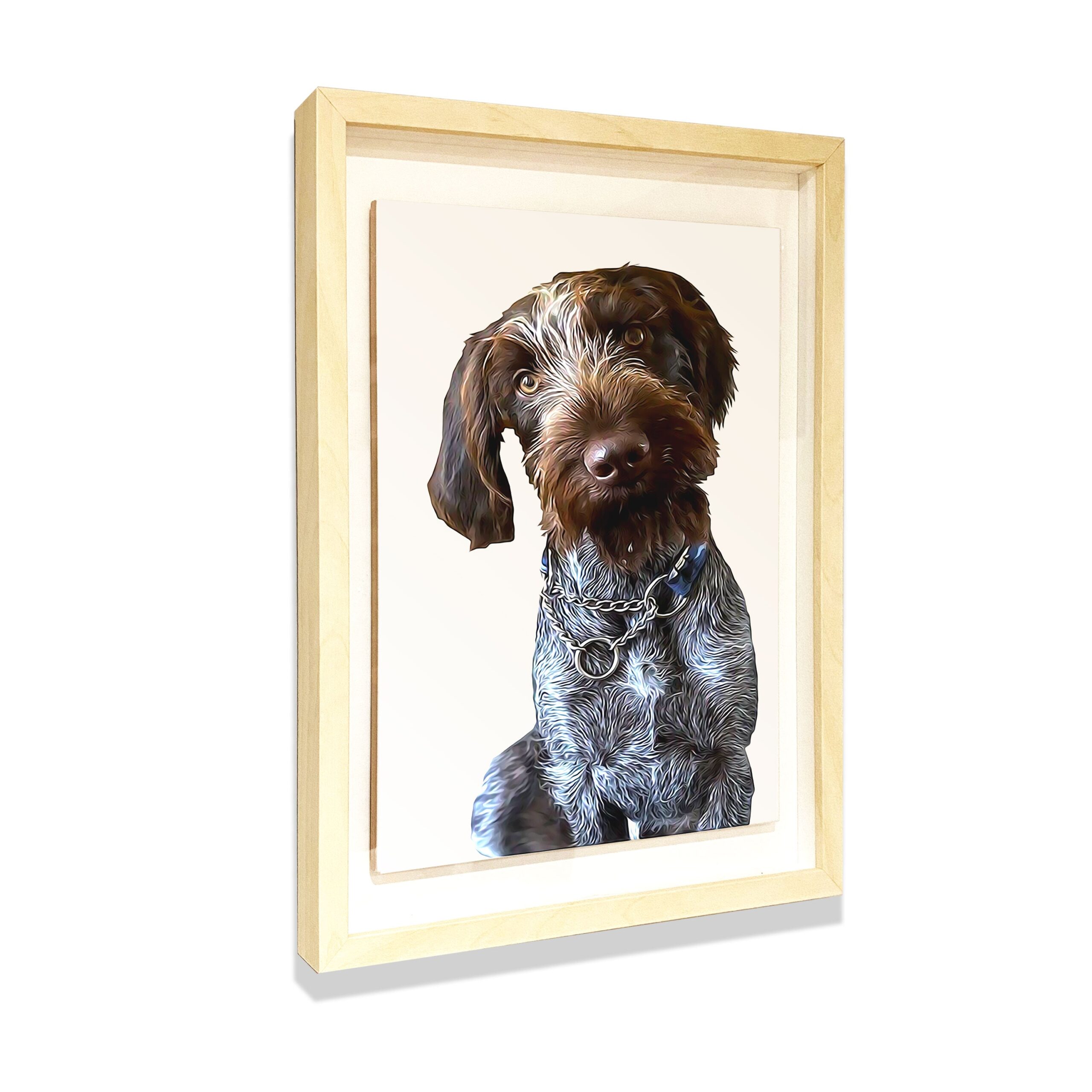 Pet Portrait Personalised Print CERAMIC TILE (40x30cm) Custom Artwork Brush Painting Picture Framed Tile Ceramic Art - Pet Dog Cat Horse Animal - Image 6